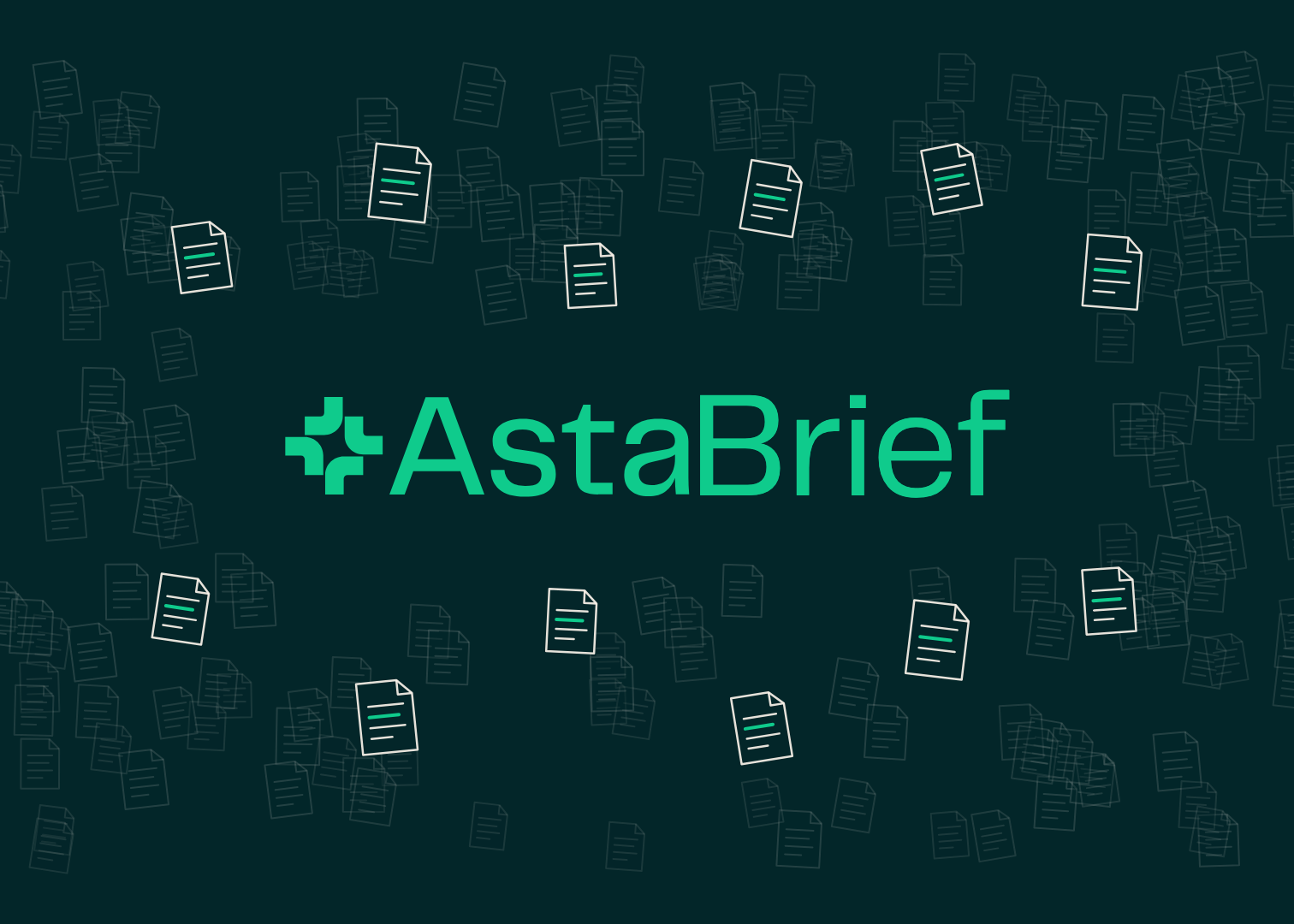 Ai2's AstaBrief title graphic with document symbols, not an evaluation chart