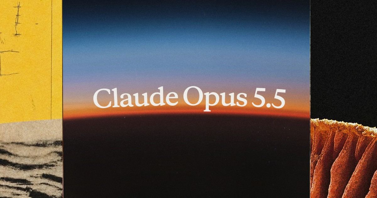 Anthropic promotional launch artwork for Claude Opus 5.5