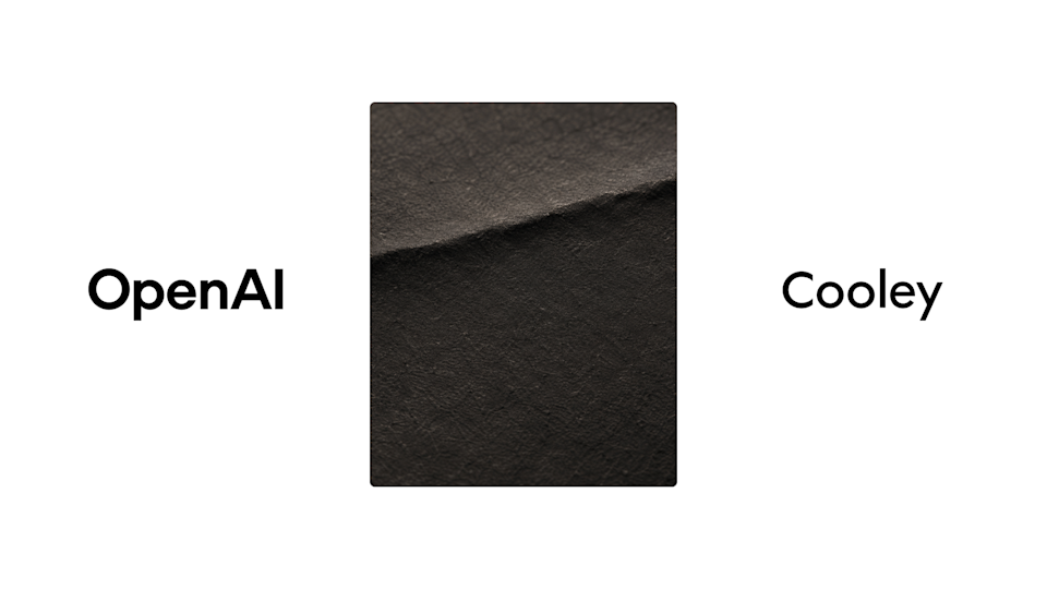 OpenAI and Cooley customer-story promotional artwork