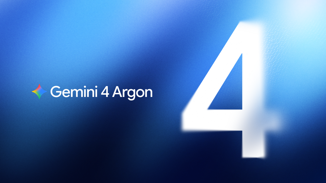Google's Gemini 4 Argon announcement title graphic