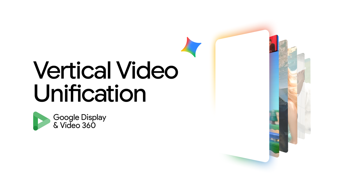 Google Display and Video 360 announcement artwork for Vertical Video Unification