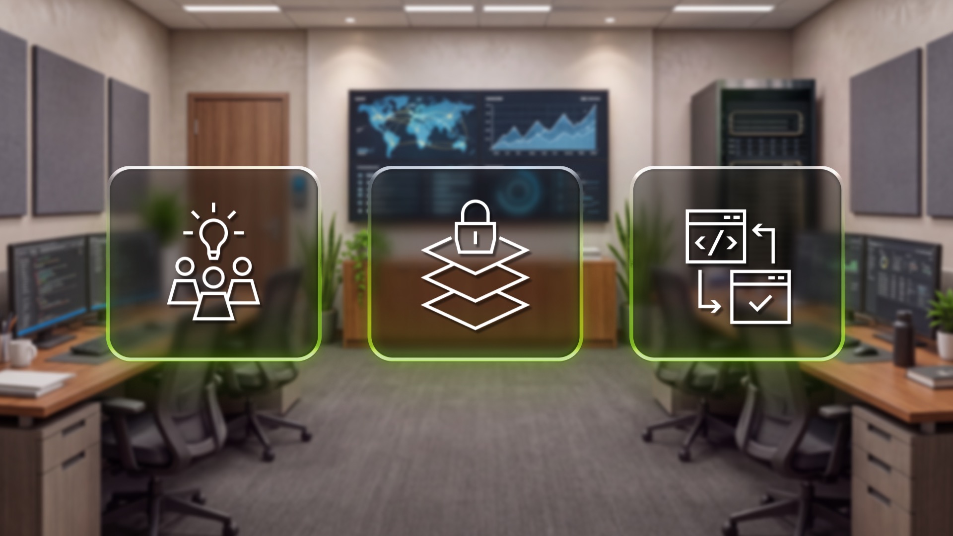 NVIDIA illustration of collaboration, layered security and code checks