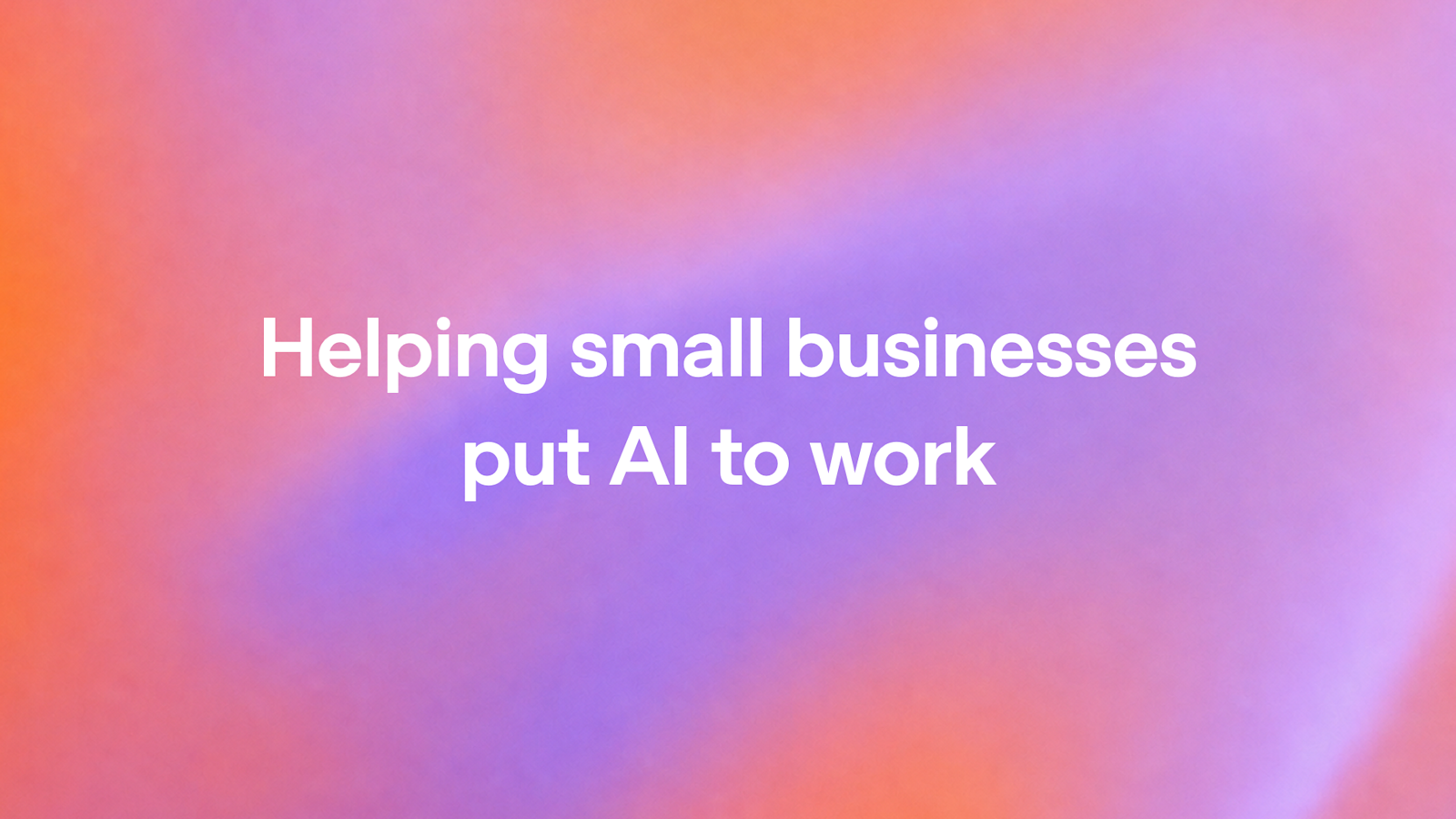 OpenAI's Helping small businesses put AI to work report title graphic
